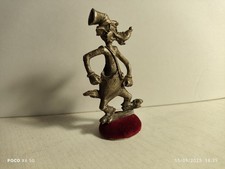 Statuina vintage Disney in peltro : EZECHIELE LUPO Made Italy cesellato a mano -