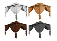 Tetto di ricambio per gazebo Città del Capo 4x3 - impermeabile - tetto gazebo tetto 3x4 PVC