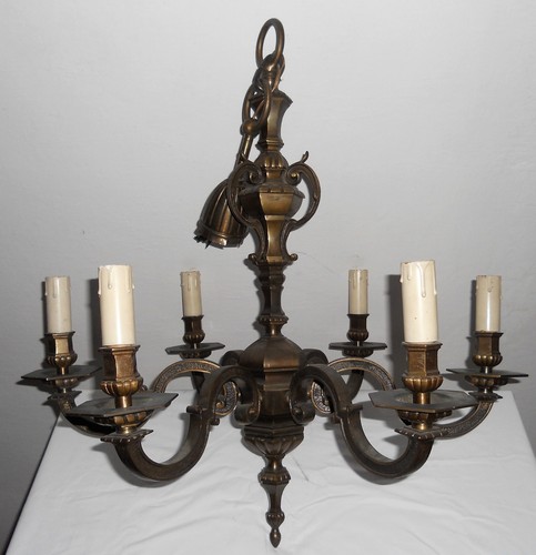 Lampadario ottone bronzato - lampadario,