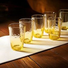 Set di 6 bicchieri gialli IVV