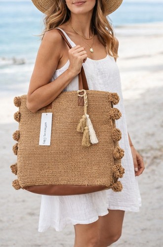 Borsa tote nuova con etichette
