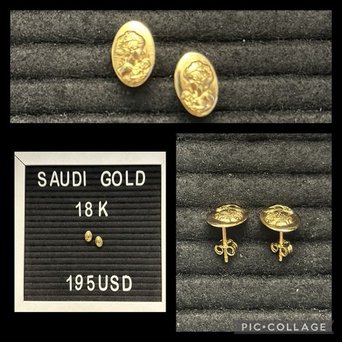 Orecchini ovali oro - in, saudita