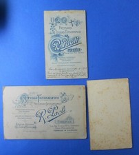 Foto d'epoca antica 3 pz. R. Paoli Firenze Marchi diversi Ritratti femminili