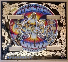 VINTAGE ORIGINALE FLIPPER BACKGLASS SILVERBALL MANIA BALLY 1980 KEVIN O'CONNOR