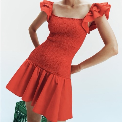Mini abito zara arancione con - zara,