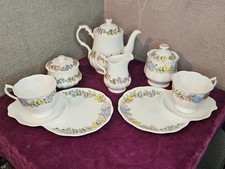 Set tè vintage rosina bone - set,