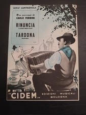 BOLOGNA CIDEM ED. MUSICALI ANTICO SPARTITO SERIE CAMPAGNOLA  VALZER MAZURKA