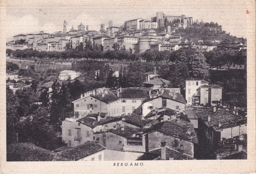 Cartolina bergamo 1954 - cartolina, vg.