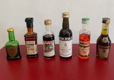 Mignon lotto N. 6 pezzi Oro Pilla Brandy, Cognac Martell,Don Zoilo sherry...