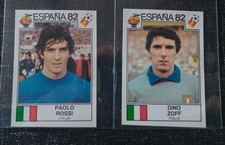 PANINI ESPANA 82 World Cup PAOLO ROSSI #50-DINO ZOFF #38 Nuove CON VELINA