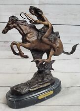 Scultura In Bronzo Cheyenne Di Fredrick Remington Riproduzione In Fusione Calda