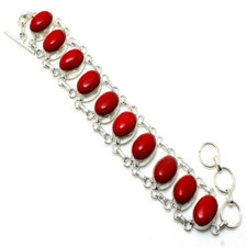 Bracciali gioielli in argento sterling 925 fatti a mano con pietre preziose d...