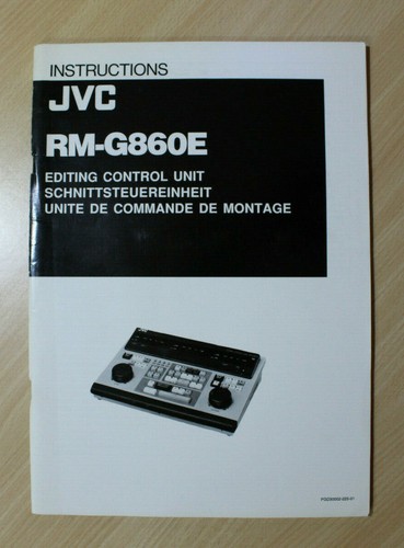 Jvc g860e manuale d uso - , d'uso