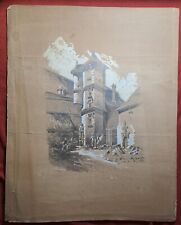 Disegno Antico. Splendido disegno di grande formato, 47,5x60; firmato e datato!