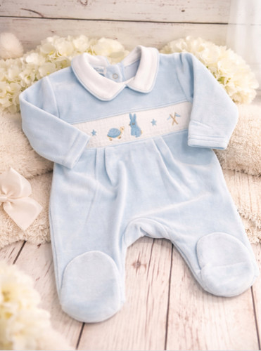 Pagliaccetto neonato smocked