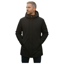 Markup parka nero lungo giacca