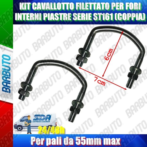 Kit cavallotto filettato - filettato, per