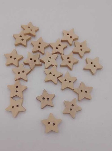 Bottoni legno stellina - 20,