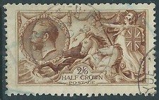 1913 GREAT BRITAIN USED SEA HORSES SG 400 - RC5-6