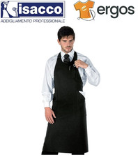 Isacco GREMBIULE SOMMELIER Nero Unisex Bistrot Enoteca Barista Maitre Cameriere