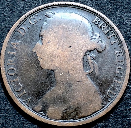 1892 penny coin british - penny,