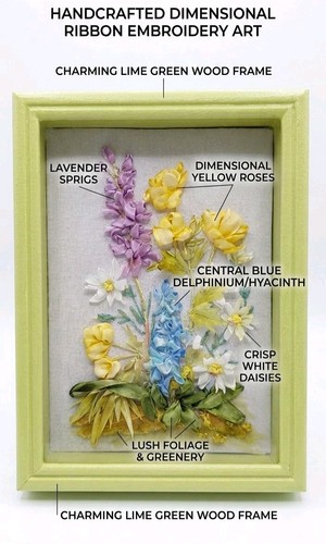 Quadro rilievo ricamato con - quadro,