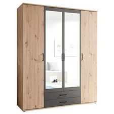 Cremona Armadio a 2 ante battente 2 anta specchiata 2 cassetti LAP