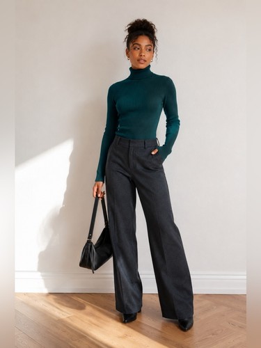 Zara high rise - straight, leg