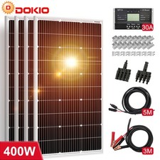 Dokio 400W Pannello Solare 4x100W - Camper, Batterie,Tetto, Barca,Fotovoltaico