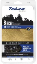 Confezione da 2 catene per sega TriLink 8 pollici S34 sega ad asta 14334X2TLW Echo Remington Poulan