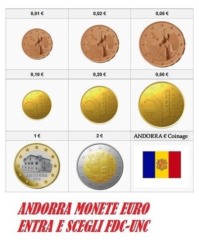 Andorra monete euro - monete,
