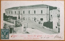 cartolina viaggiata 1904 TORRE DEL GRECO Napoli il Municipio Castello Baronale