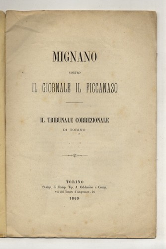Mignano contro giornale il - il,