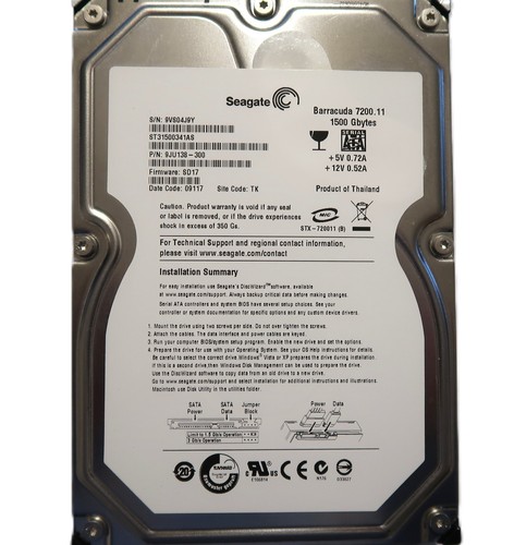 Seagate st31500341as - seagate,