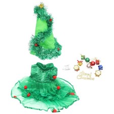  Costume da spettacolo natalizio per bambini, cappello e abito da albero di