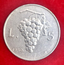 Italia 5 Lire 1950 "Uva" in BB