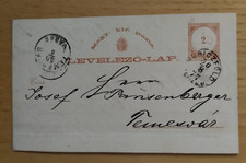 CARTOLINA POSTALE - UNGHERIA - MAGYAR POSTA - LEVELEZO-LAP -  VIAGGIATA 1877