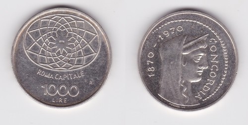 Moneta argento 1000 lire - 1000,