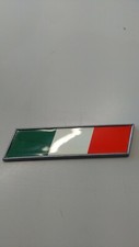 Targhetta plastificata adesiva adesivo vintage bandiera Italia 12x3x0,3 chiara