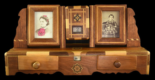 Set scrivania legno - , intarsiato