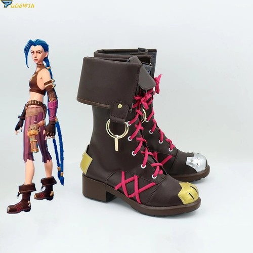Scarpe cosplay lol arcane jinx - cosplay,