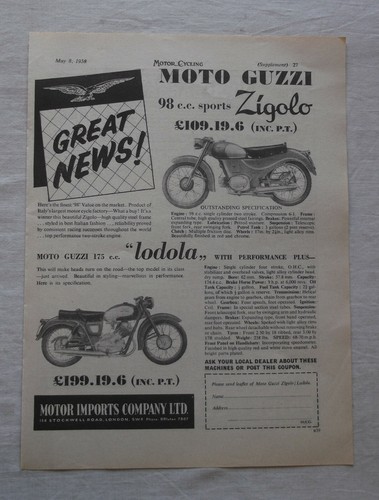 Moto guzzi zigolo lodola - guzzi,