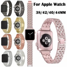 Cinturino orologio acciaio inox diamantato per Apple Watch 654321 38/42mm 40/44mm