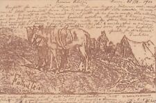 A3700) GIOVANNI FATTORI, VITA MILITARE, ACCAMPAMENTO. VIAGGIATA.