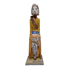 *HH* Antica Statua Scultura In Legno Orientale Balinese Wayang Golek Statue