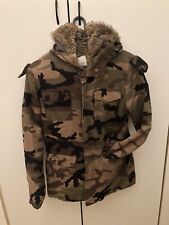 Giacca militare mimetica imbottita con pelliccia finta Subdued