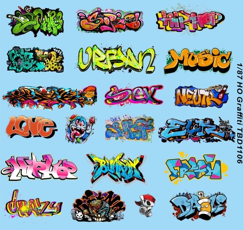 Decals graffiti - ho, 1/87