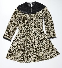 Zara Womens Beige Animal