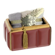 Hervit art.28768 contenitore rettangolare ceramica bordeaux/oro 16x11x8cm