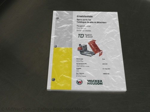 Wacker neuson td15 track - wacker,